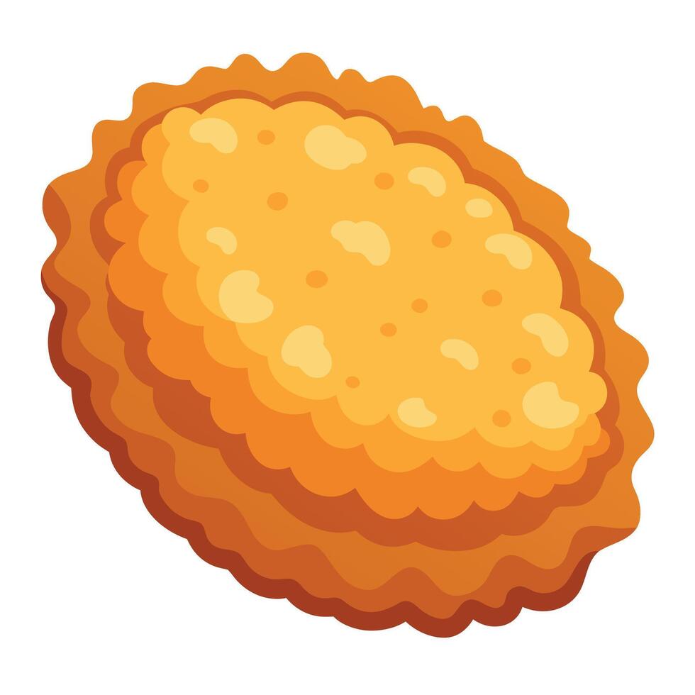 Homemade breaded chicken schnitzel isolated on transparent a white background vector