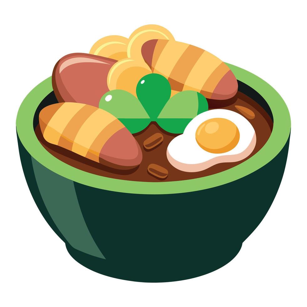 Dublin Coddle with Sausage. Bacon. and Potatoes - A Hearty Irish Comfort vector