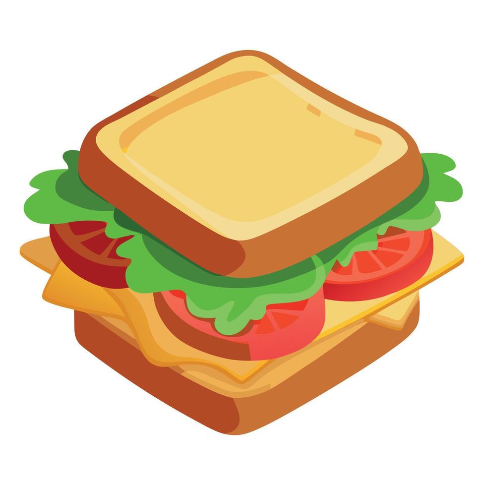 Close-up of a classic bacon. lettuce. and tomato sandwich on toasted bread vector