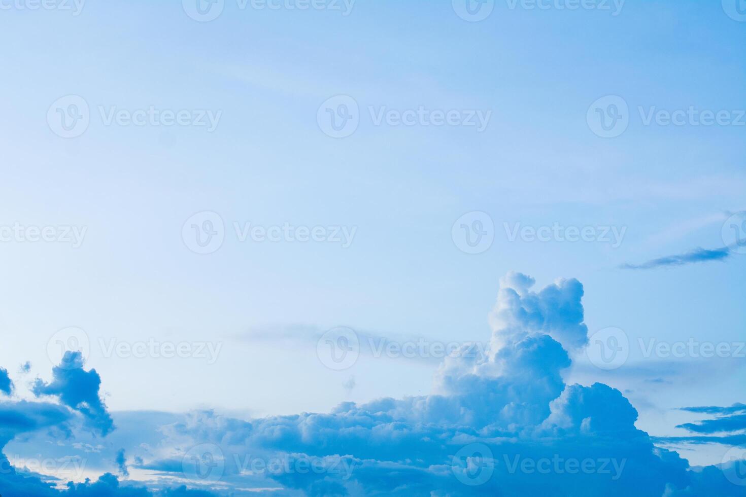 Sky and clouds of weather changes during the rainy season in tropical areas covered with smoke. photo