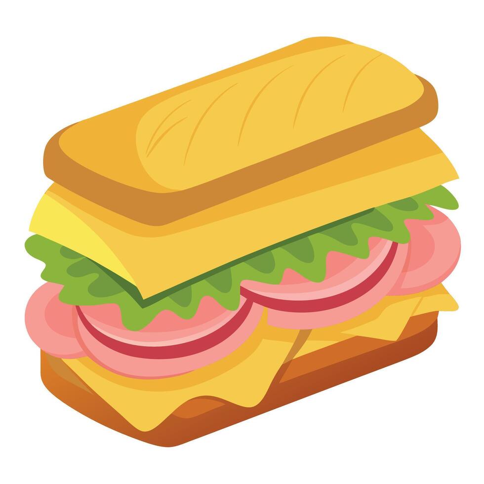 Cuban Sandwich Roasted pork. ham. mustard. pickles. and Swiss cheese on Cuban bread vector