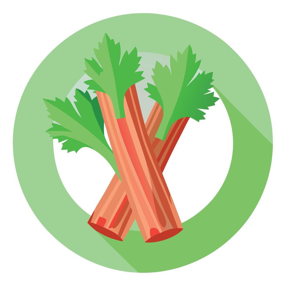 Celery Sticks with Crumbled Bacon and Parsley on White Plate. Celery. Bacon. Appetizer. Garnish vector