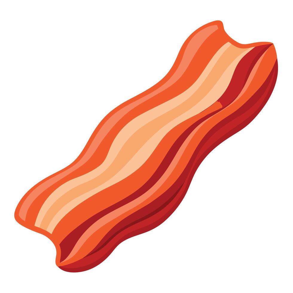 Hyperrealistic closeup of crispy bacon strips with glistening fat and perfect grill marks vector