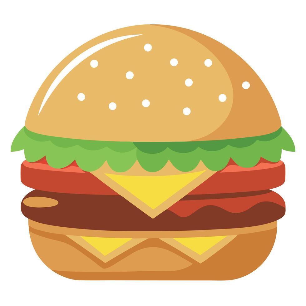 Beef Patty Burger with Mozzarella Sauce. coleslaw. beef patty. brioche bun without sesame vector
