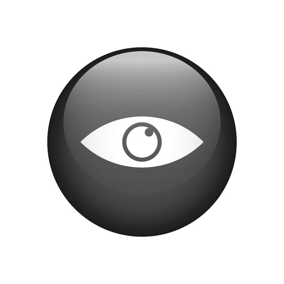 Visible eye button isolated on white background. illustration. vector