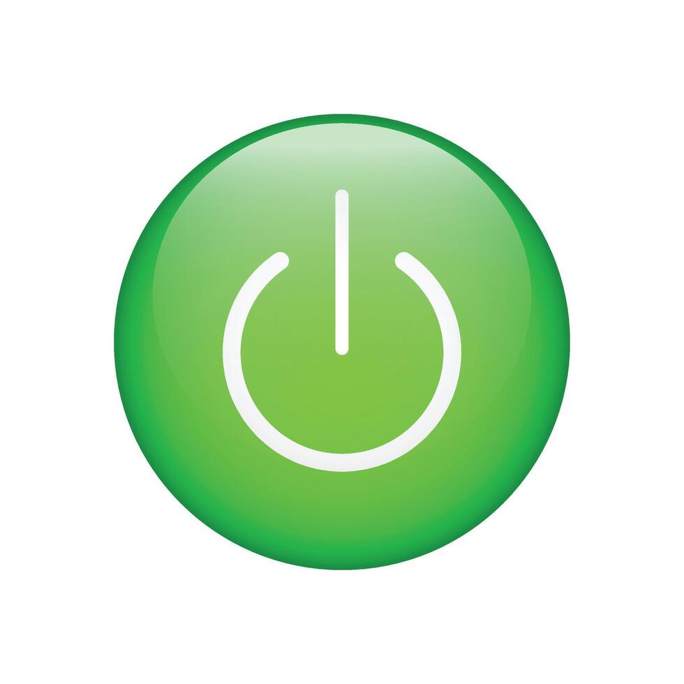 On-off icon. Power button isolated on white background. illustration. vector
