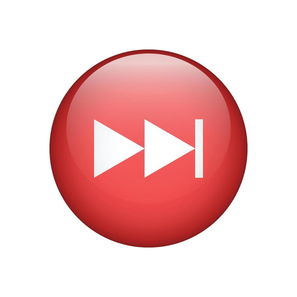 Fast forward icon isolated on white background. Next round button illustration vector
