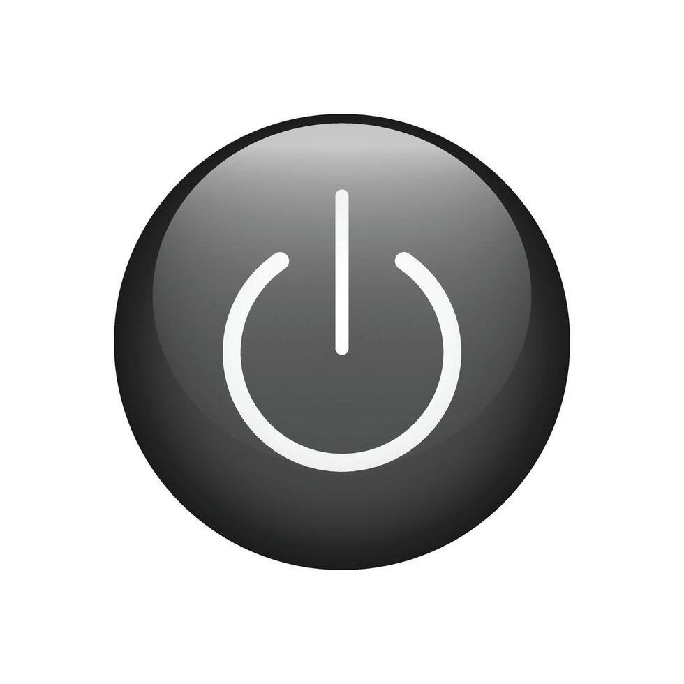 On-off icon. Power button isolated on white background. illustration. vector