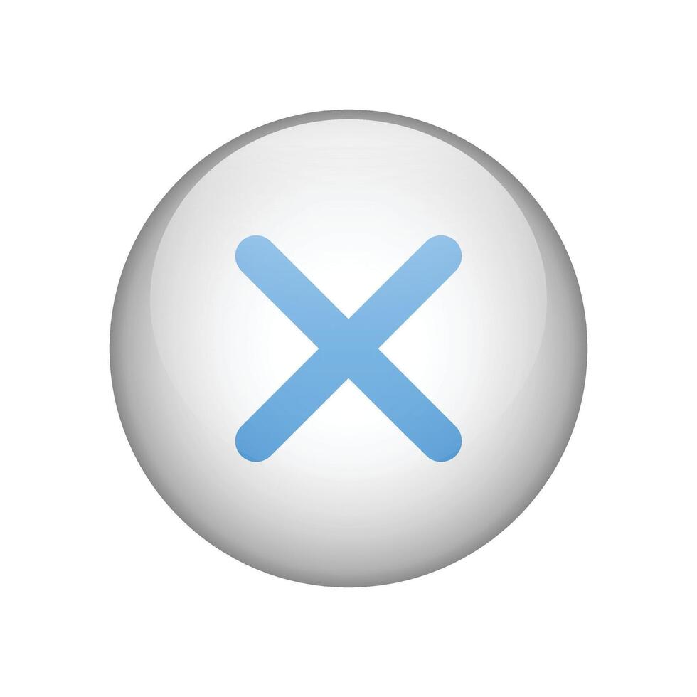 Close button icon sign isolated on white background. vector