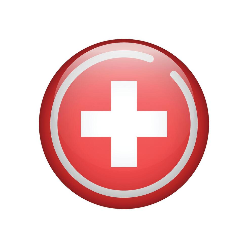 Plus sign icon isolated on white background. Medical symbol of emergency. vector