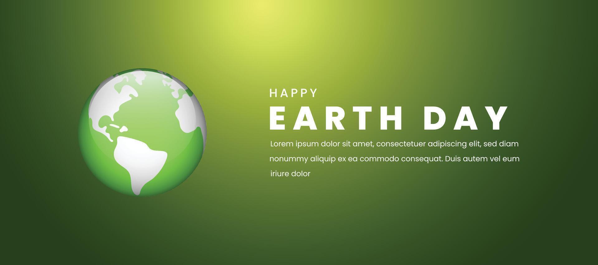 Happy Earth Day for Banner, poster and card design. illustration vector