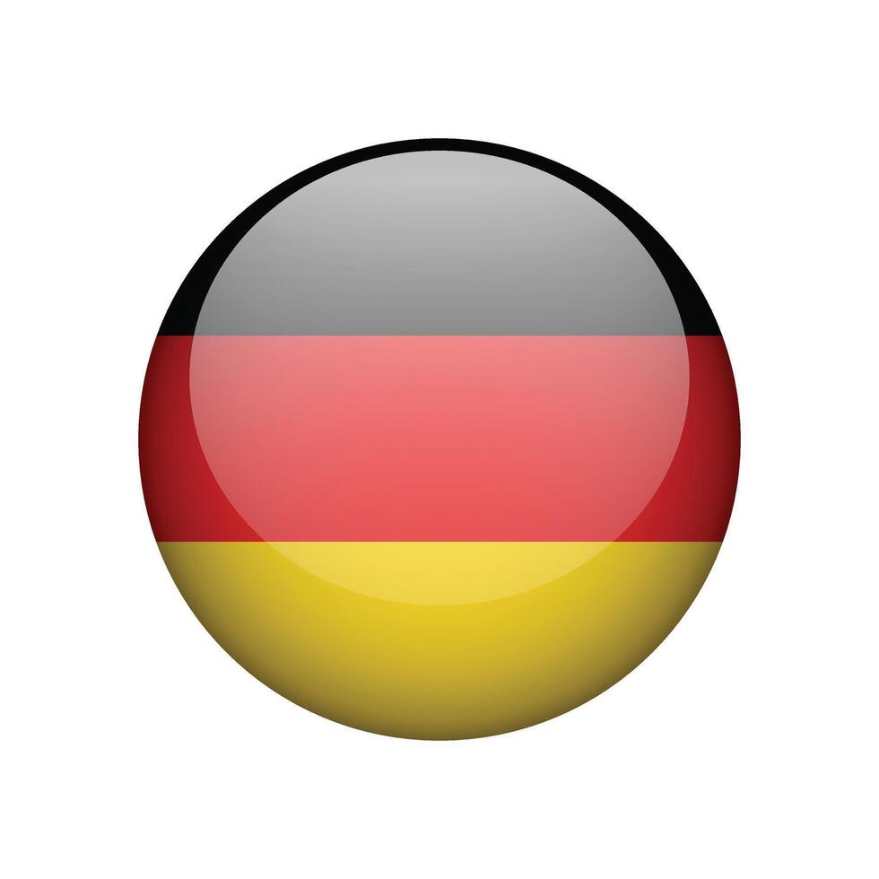 Flag of Germany rounded design. vector