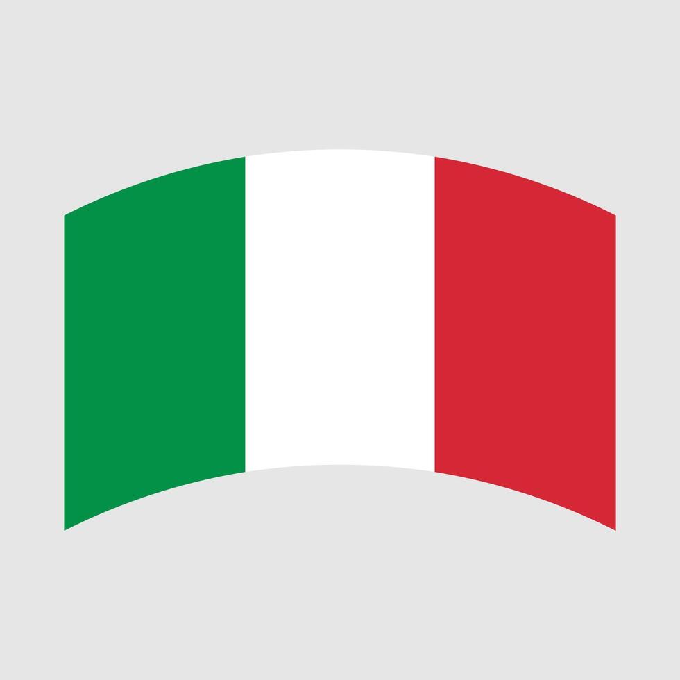 Flag of Italy isolated on white. vector