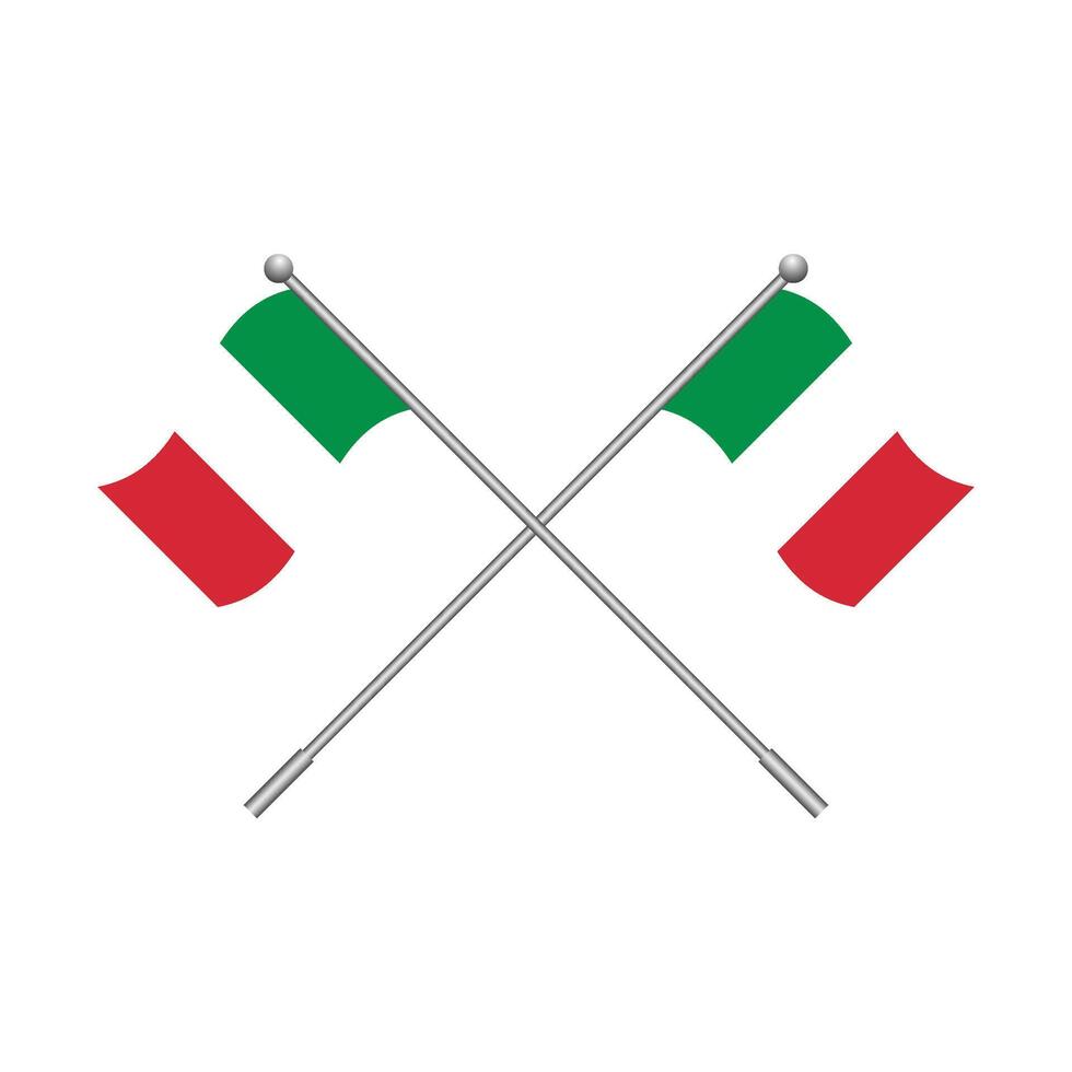 Flag of Italy isolated on white. vector