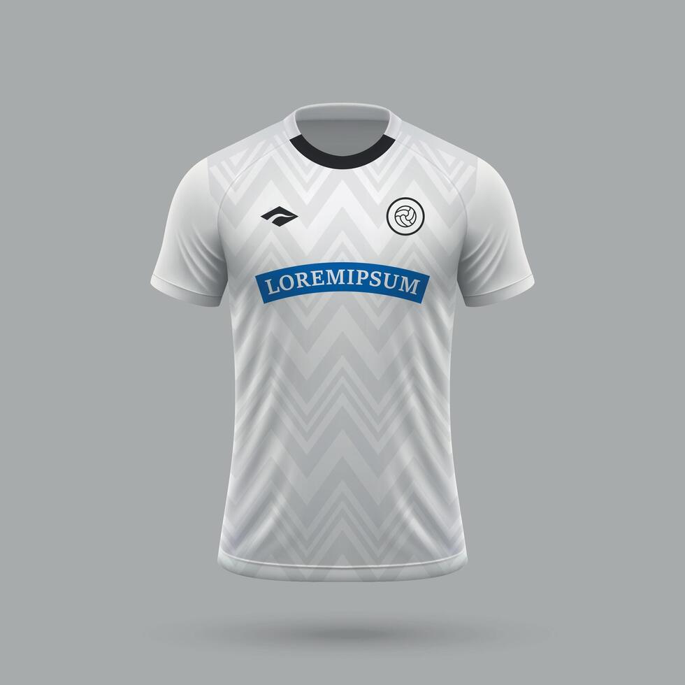 3d realistic soccer jersey in Sturm Graz style, football shirt template vector