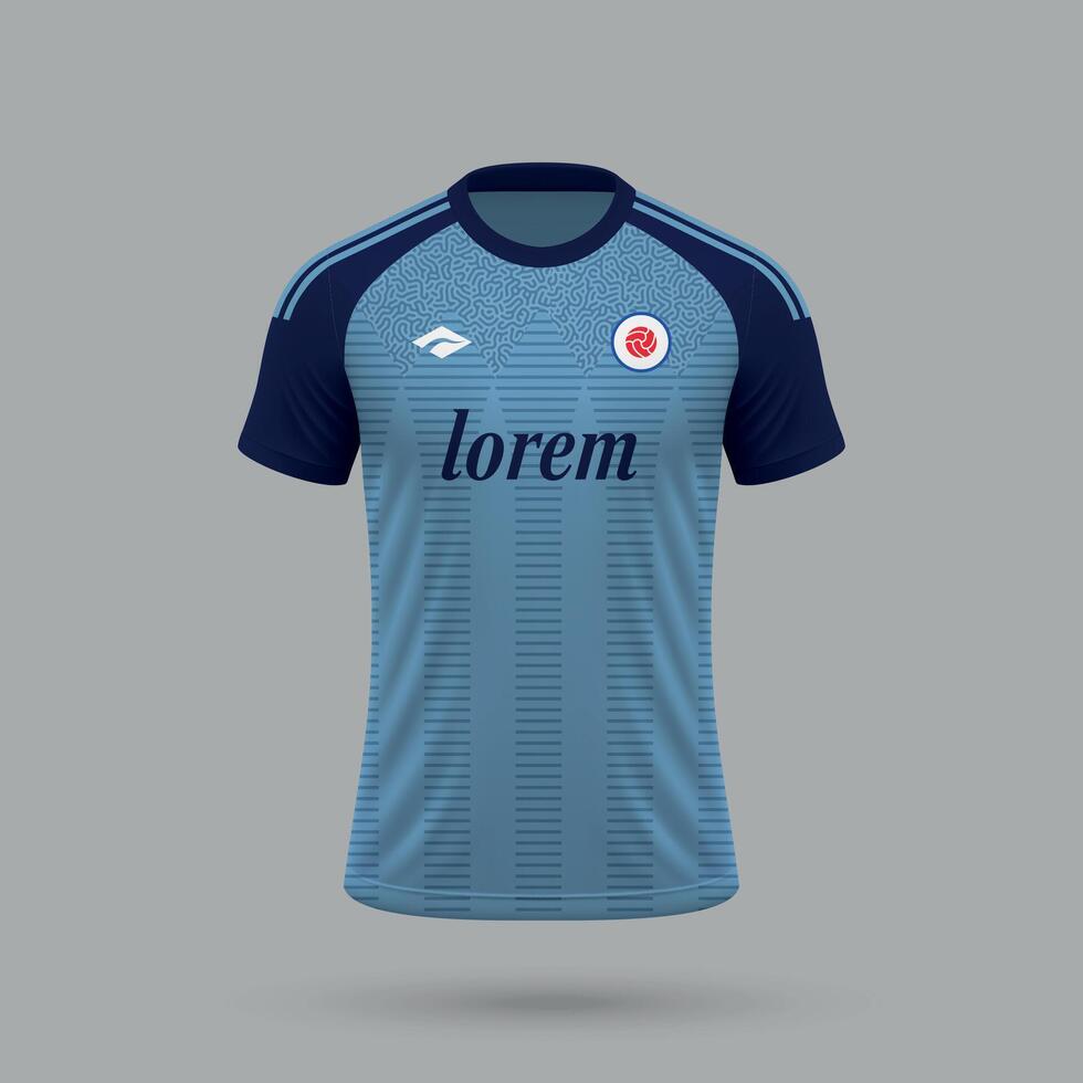 3d realistic soccer jersey in Slovan style, football shirt template vector