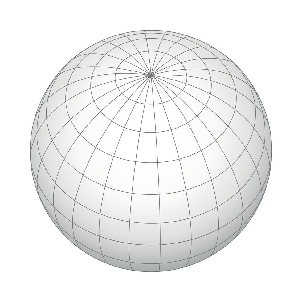 Earth planet globe grid of meridians and parallels vector