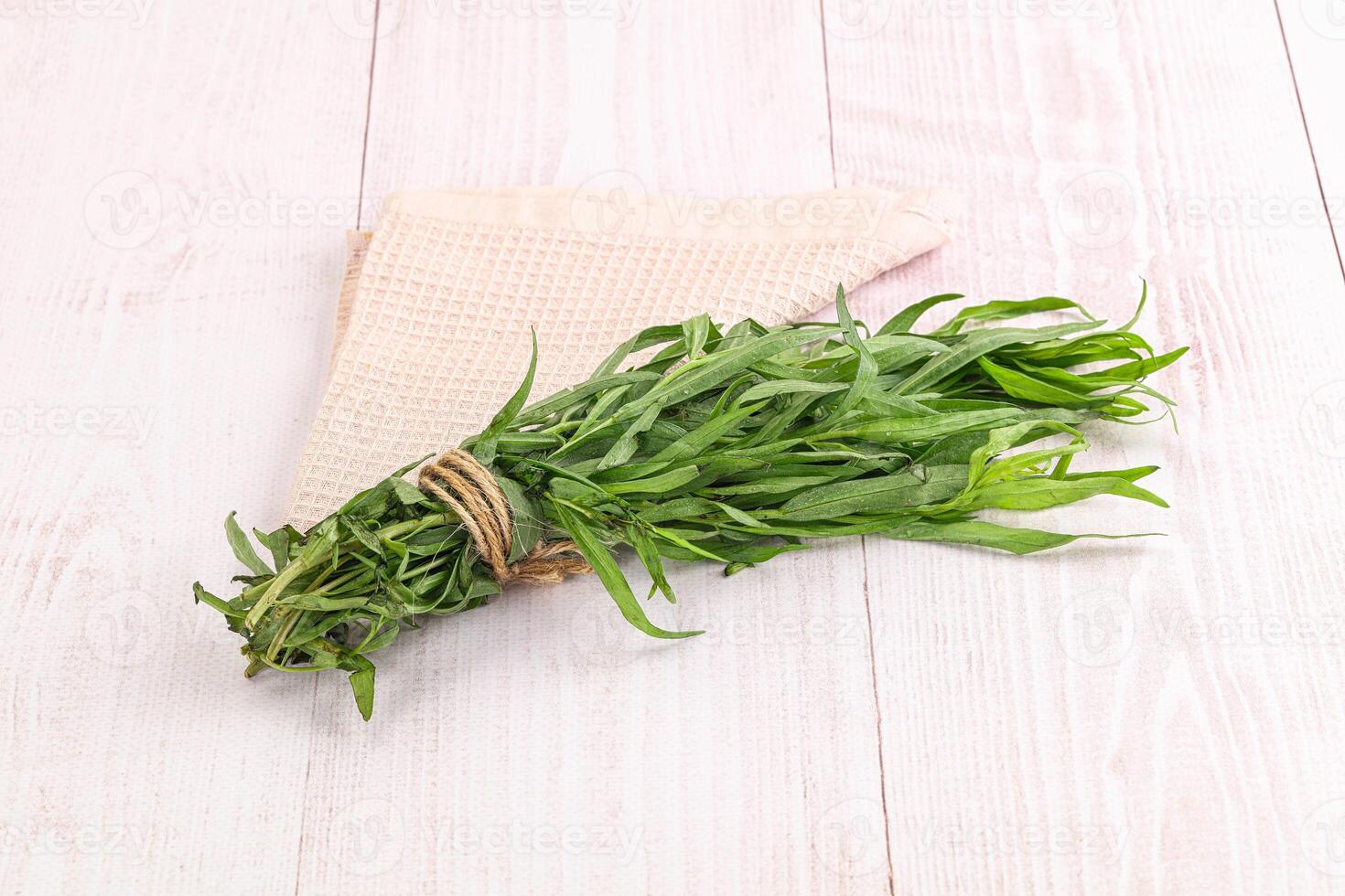 Green estragon branches for cooking photo