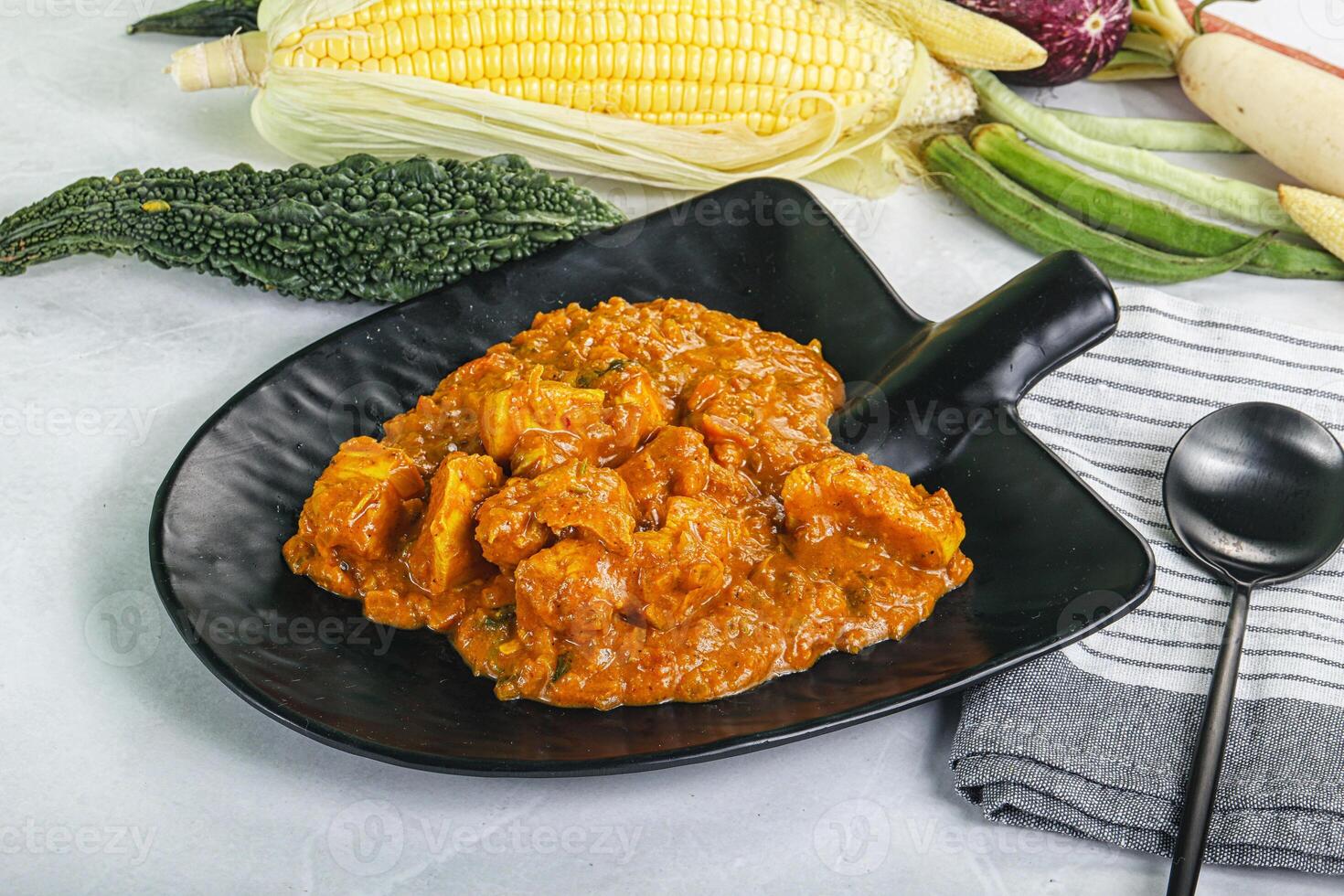Indian cuisine - Kadai chicken masala photo