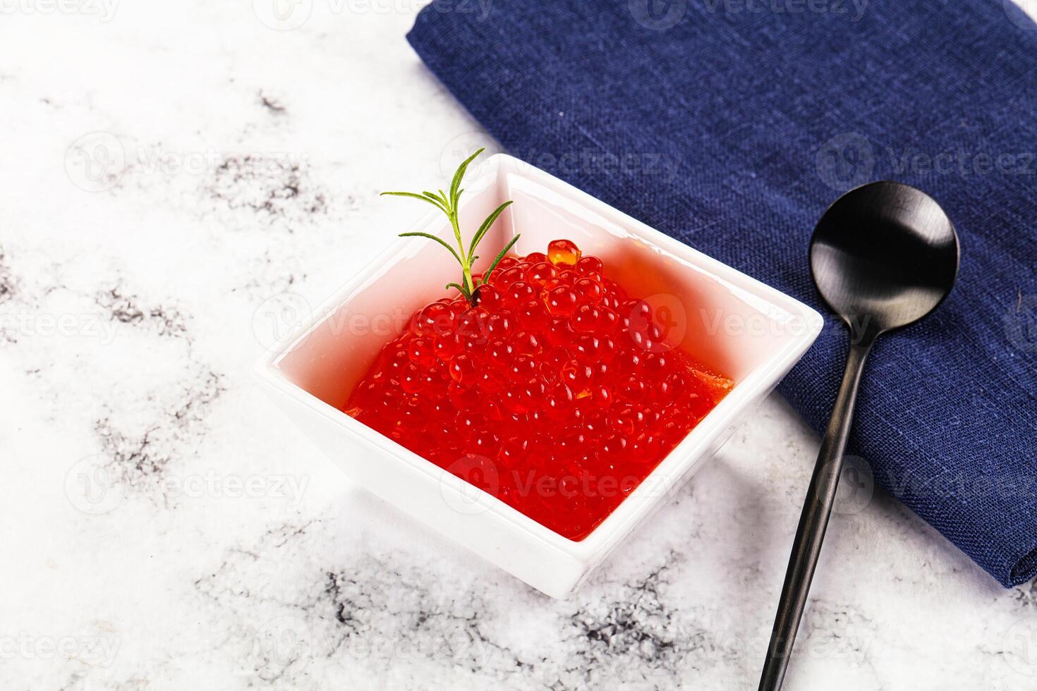 Luxury red caviar salmon fish photo