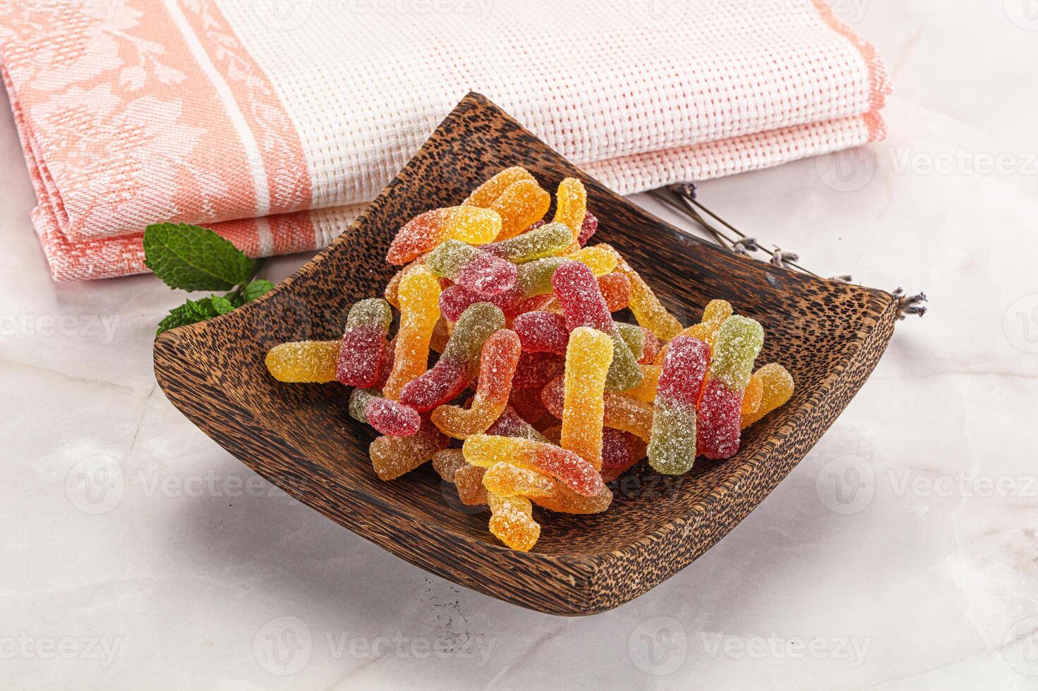 Sweet and sour marmalade worms photo
