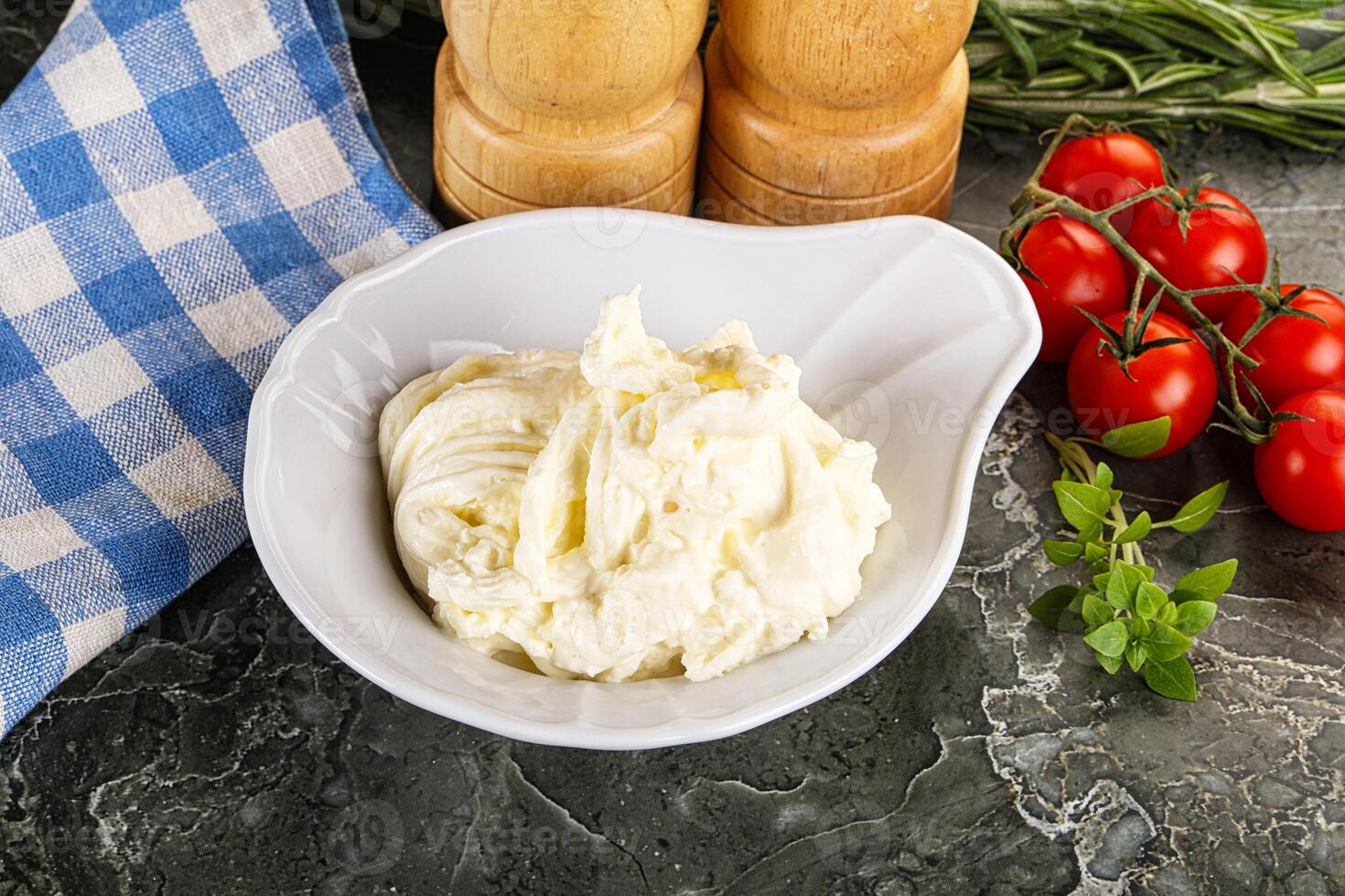 Italian delicous stracciatella cheese photo