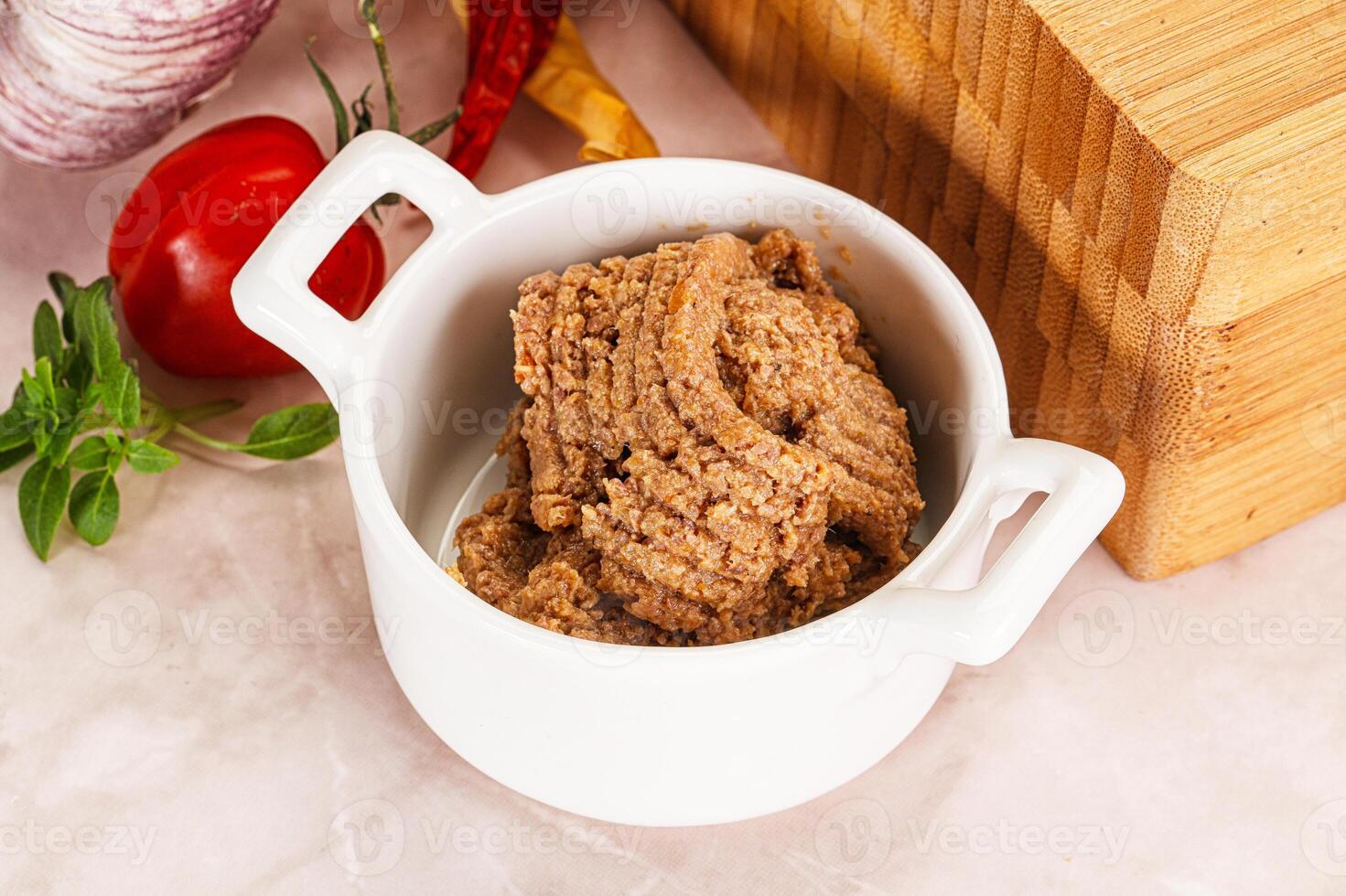 Liver Pate spread in the bowl photo