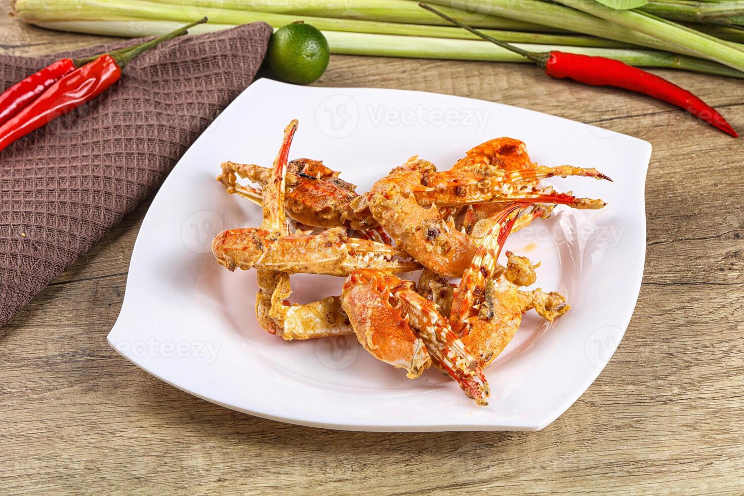 Delicous steamed Spider crab Claws photo