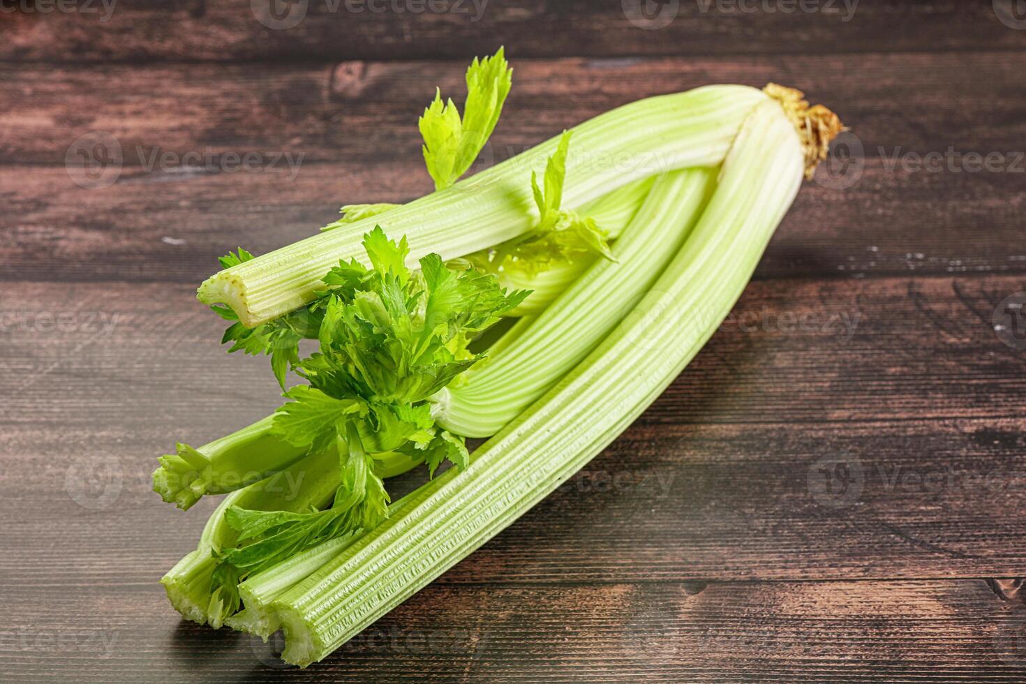 Vegan cuisine - raw celery stem photo