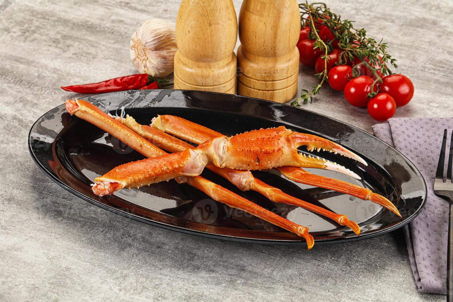 Delicous luxury crab claw legs photo