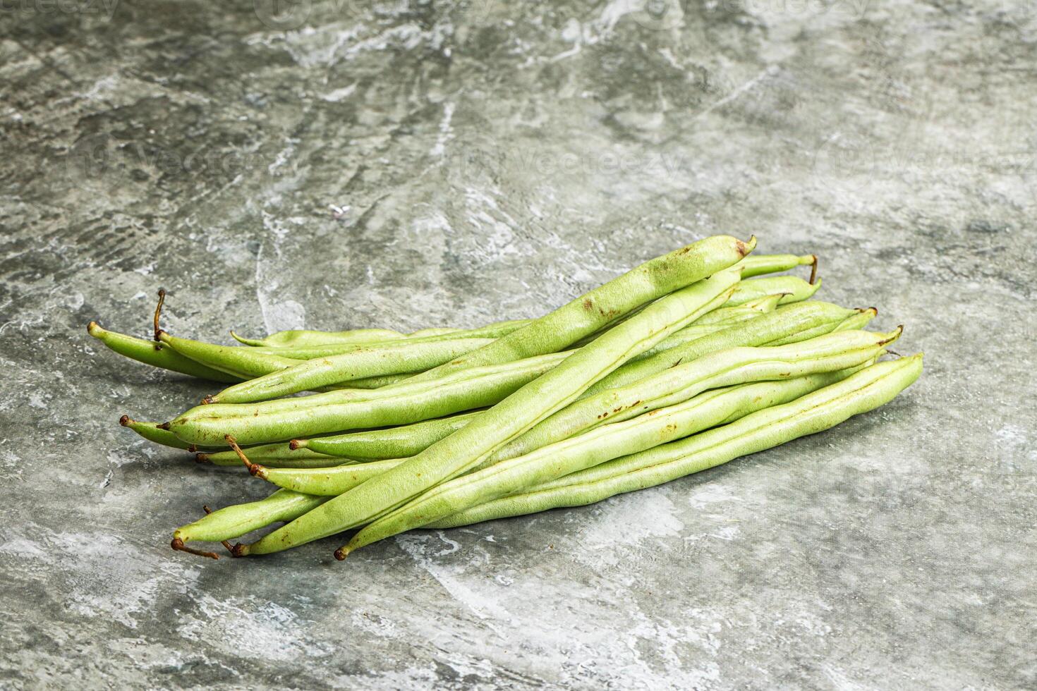 Raw fresh young green bean photo