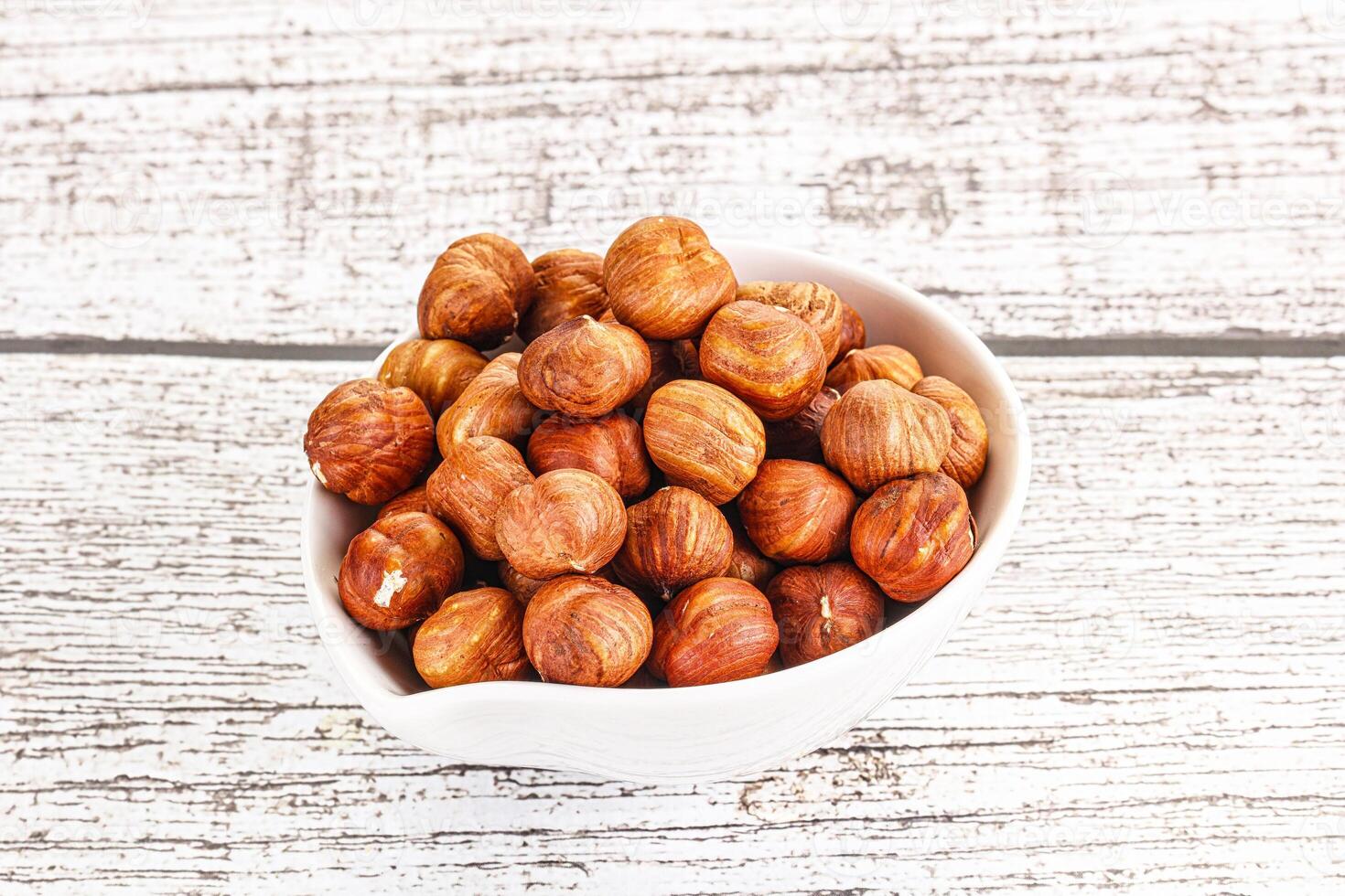 Heap of raw natural hazelnut photo