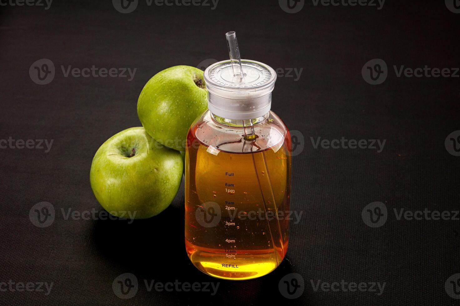 Fresh sweet natural apple juice photo