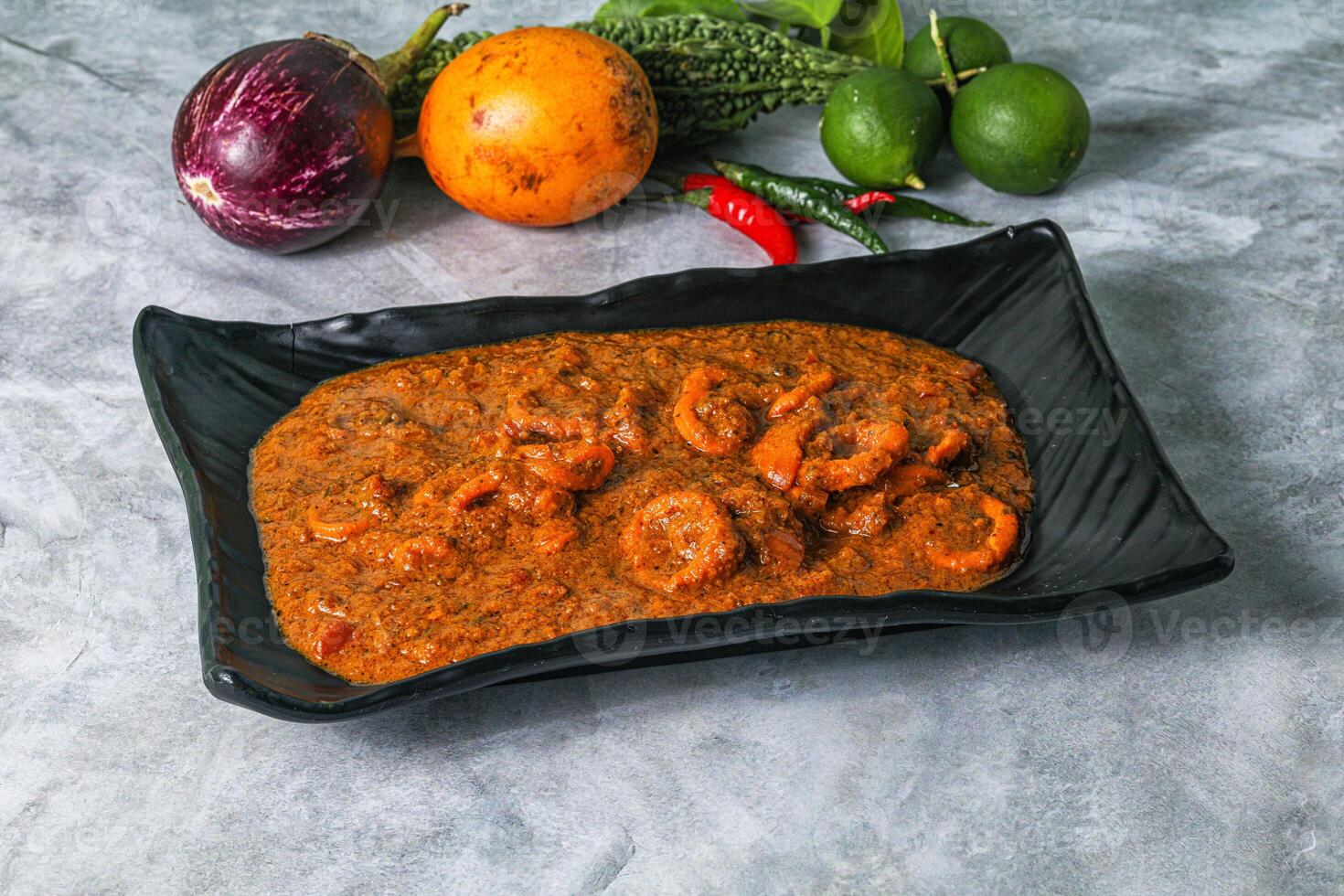 Indian cuisine - Masala with calamari photo