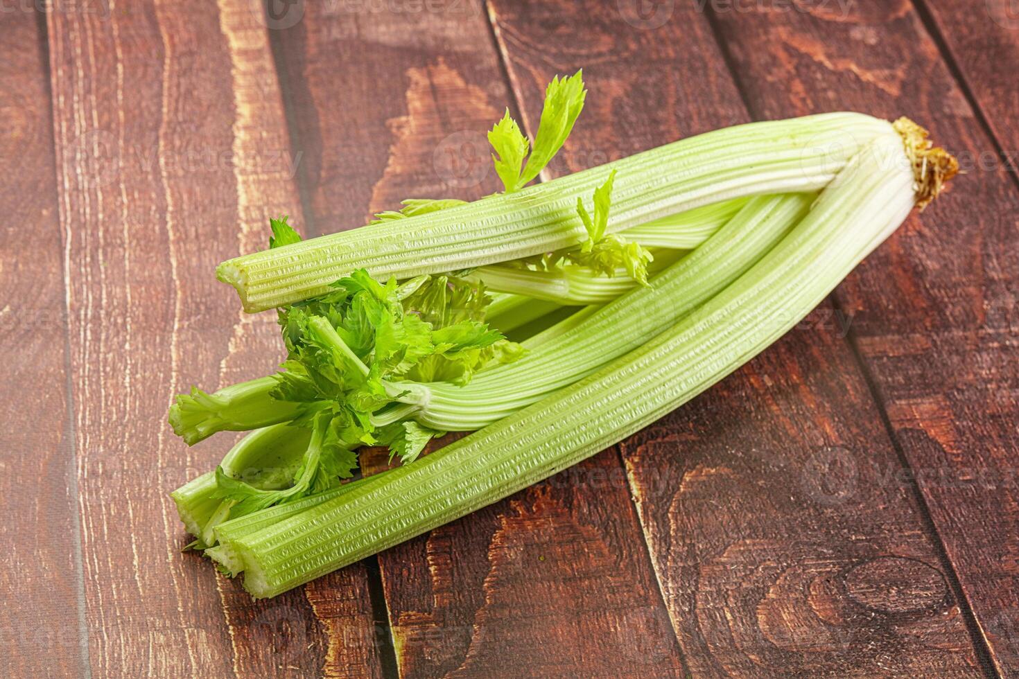 Vegan cuisine - raw celery stem photo