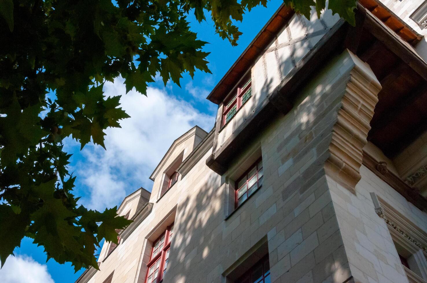 NANTES, FRANCE - SEPTEMBER 12, 2017 - architectural elements on a historic building in Nantes, France photo