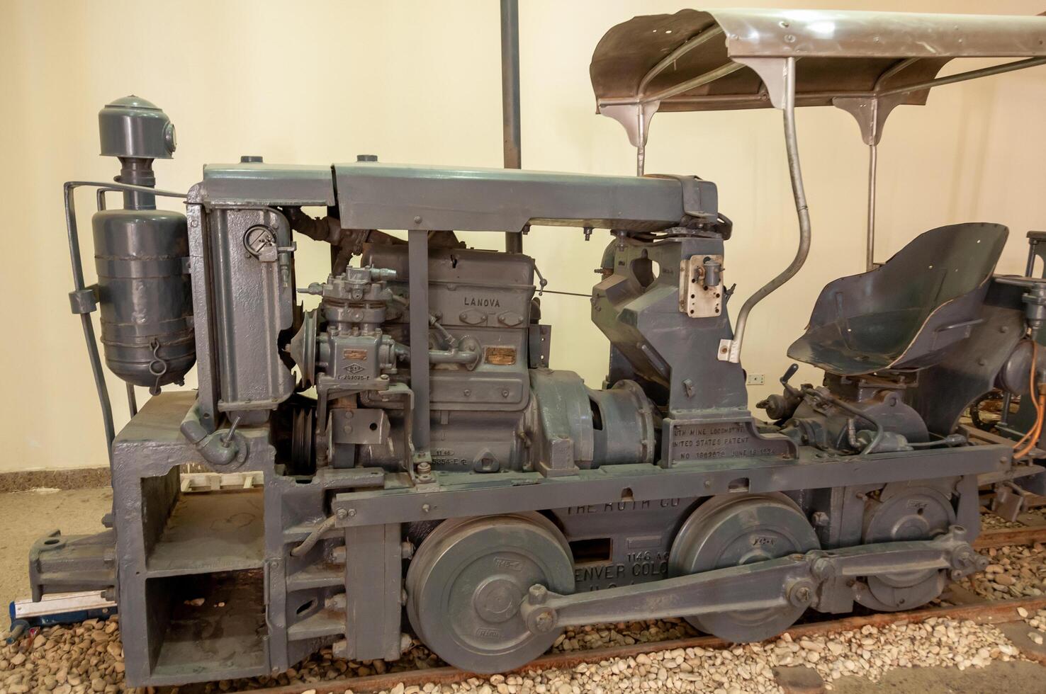 EGYPT, LUXOR - MARCH 01, 2019 a small steam locomotive in the museum of the temple complex in the visitor center, Luxor, Egypt photo