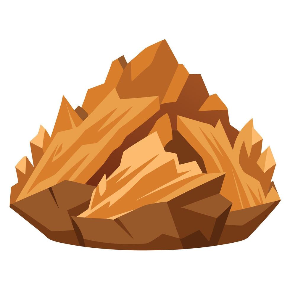 Mountain wood shavings vector