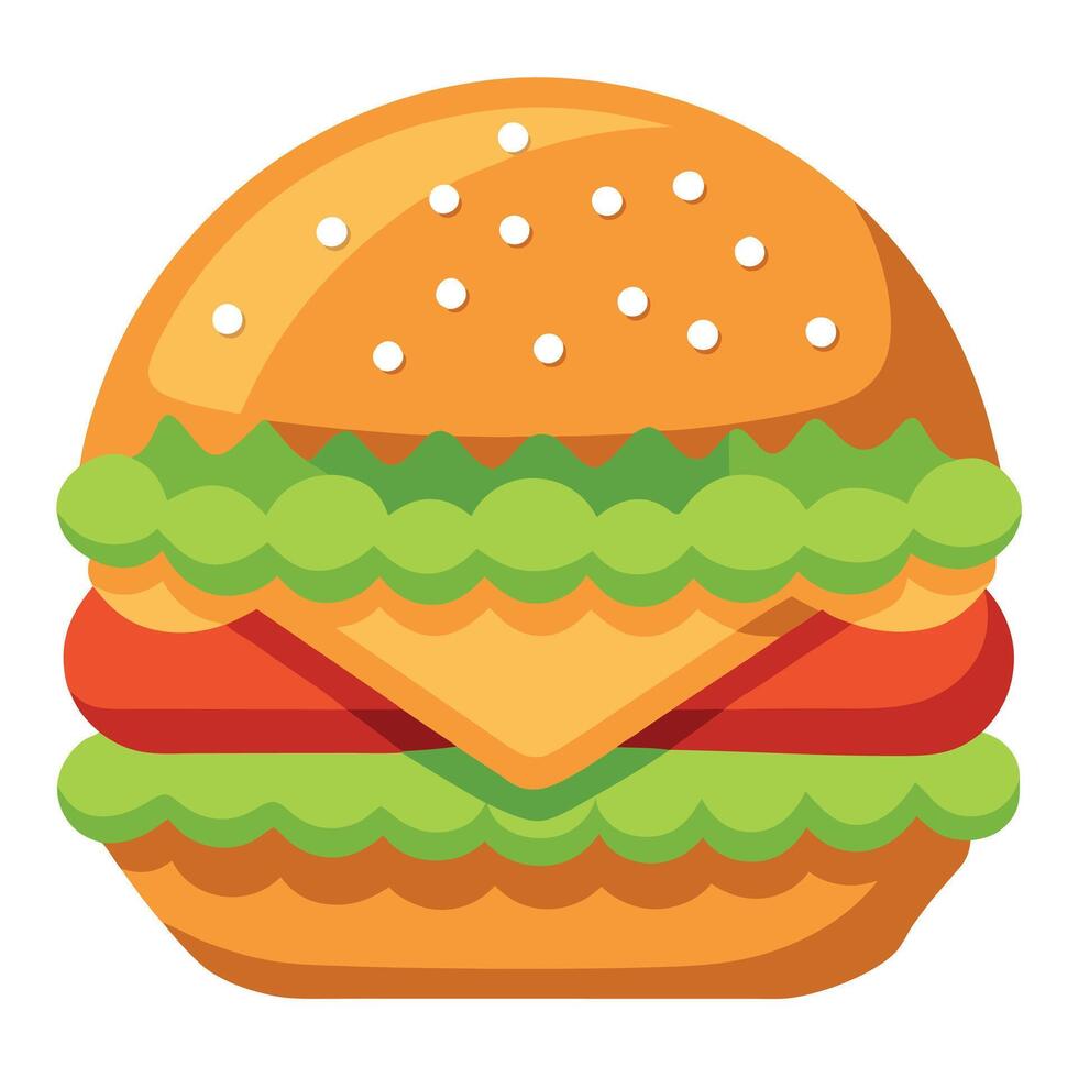 A crispy chicken burger vector