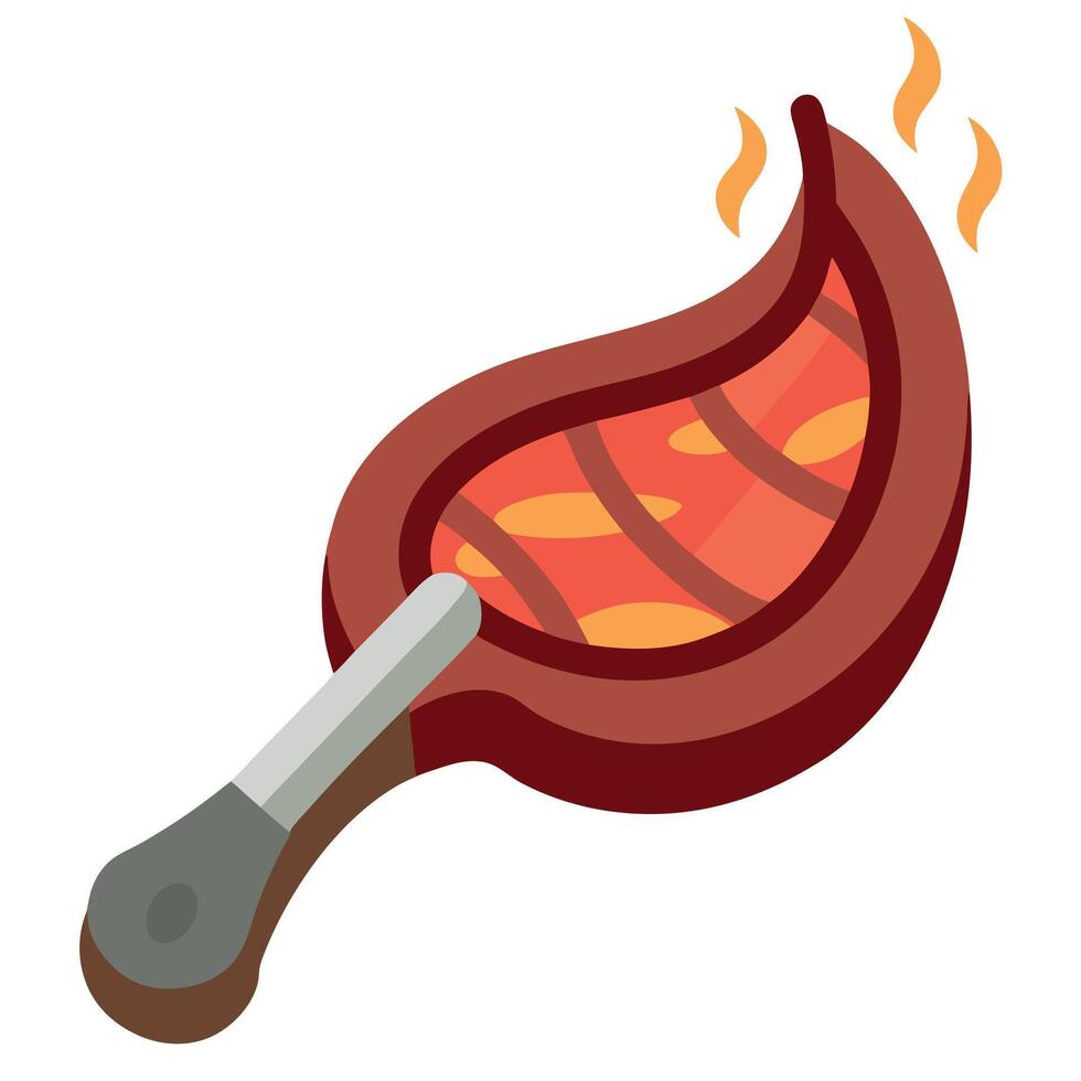 Grilled Tomahawk Steak vector