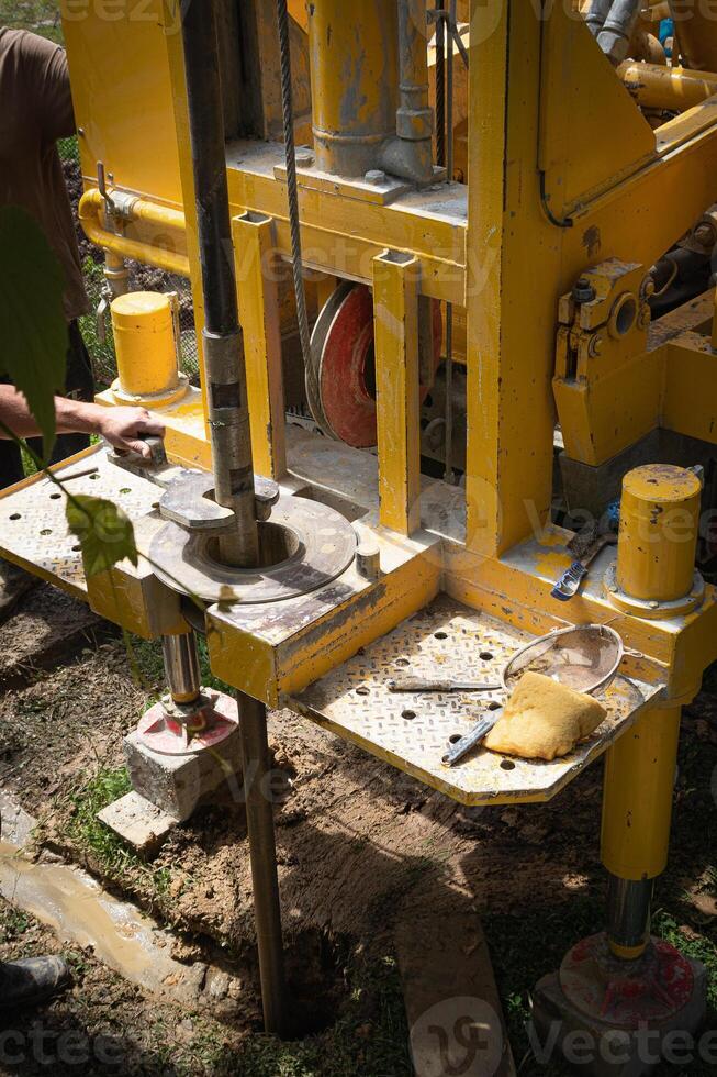 water well, drilling machine, spring, underground springs, photo
