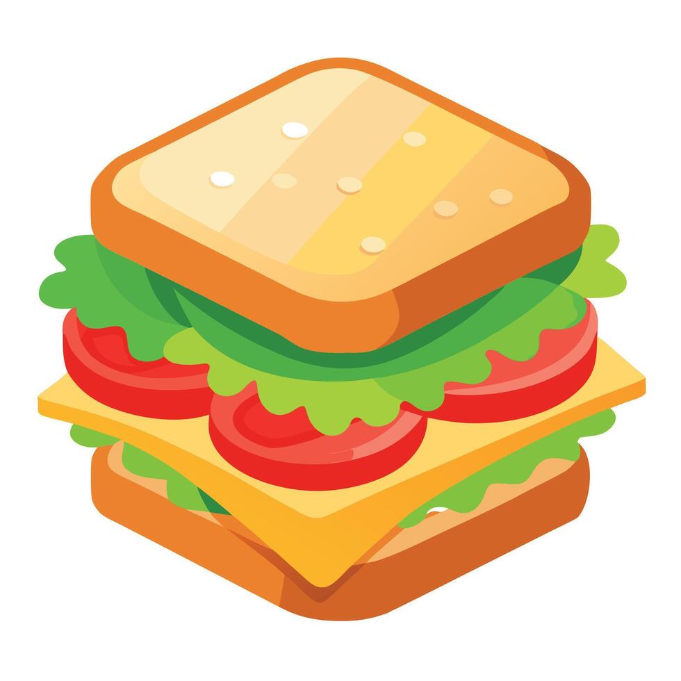 Delicious sandwich with fresh ingredients. perfect for food and cooking concepts vector