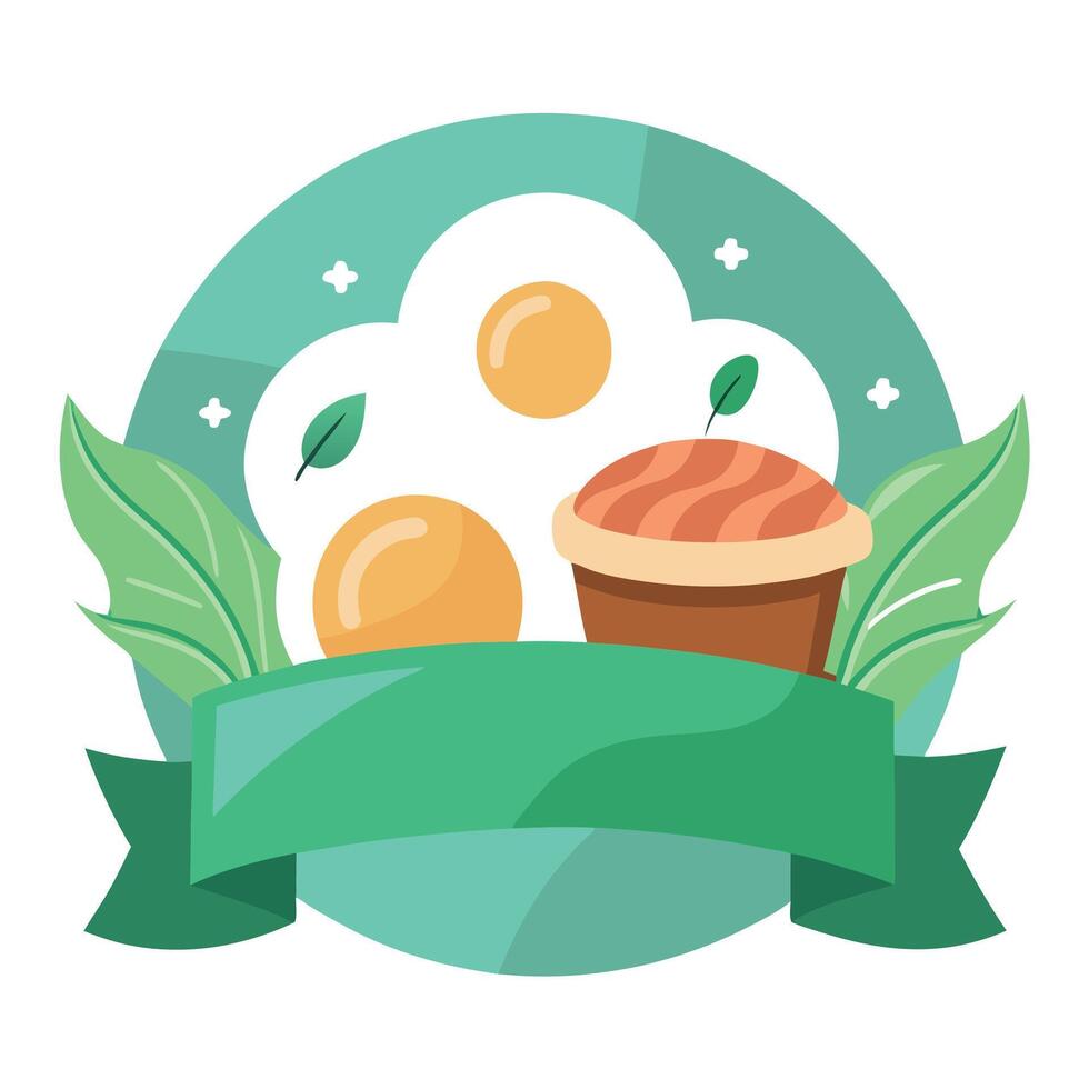 Healthy spinach and bacon egg muffins high protein and low carb breakfast. Creative Banner. Copyspac vector