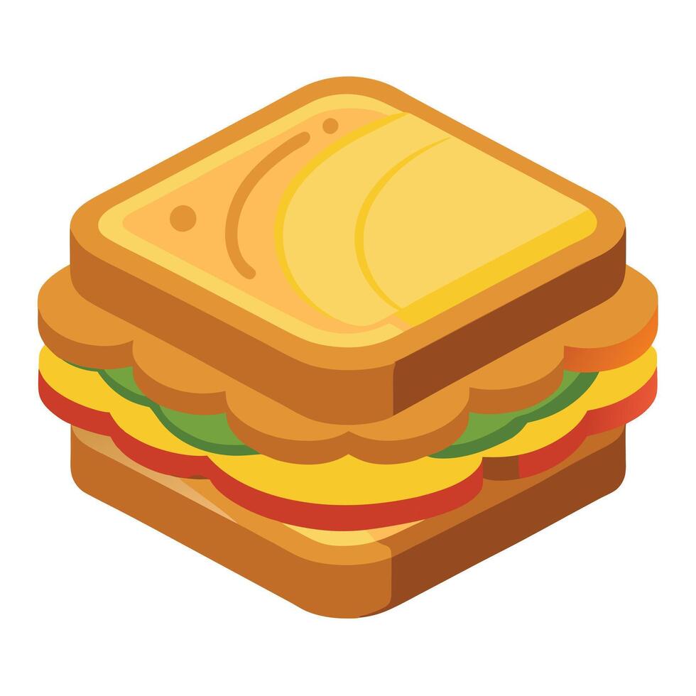 Cheese toast sandwich vector