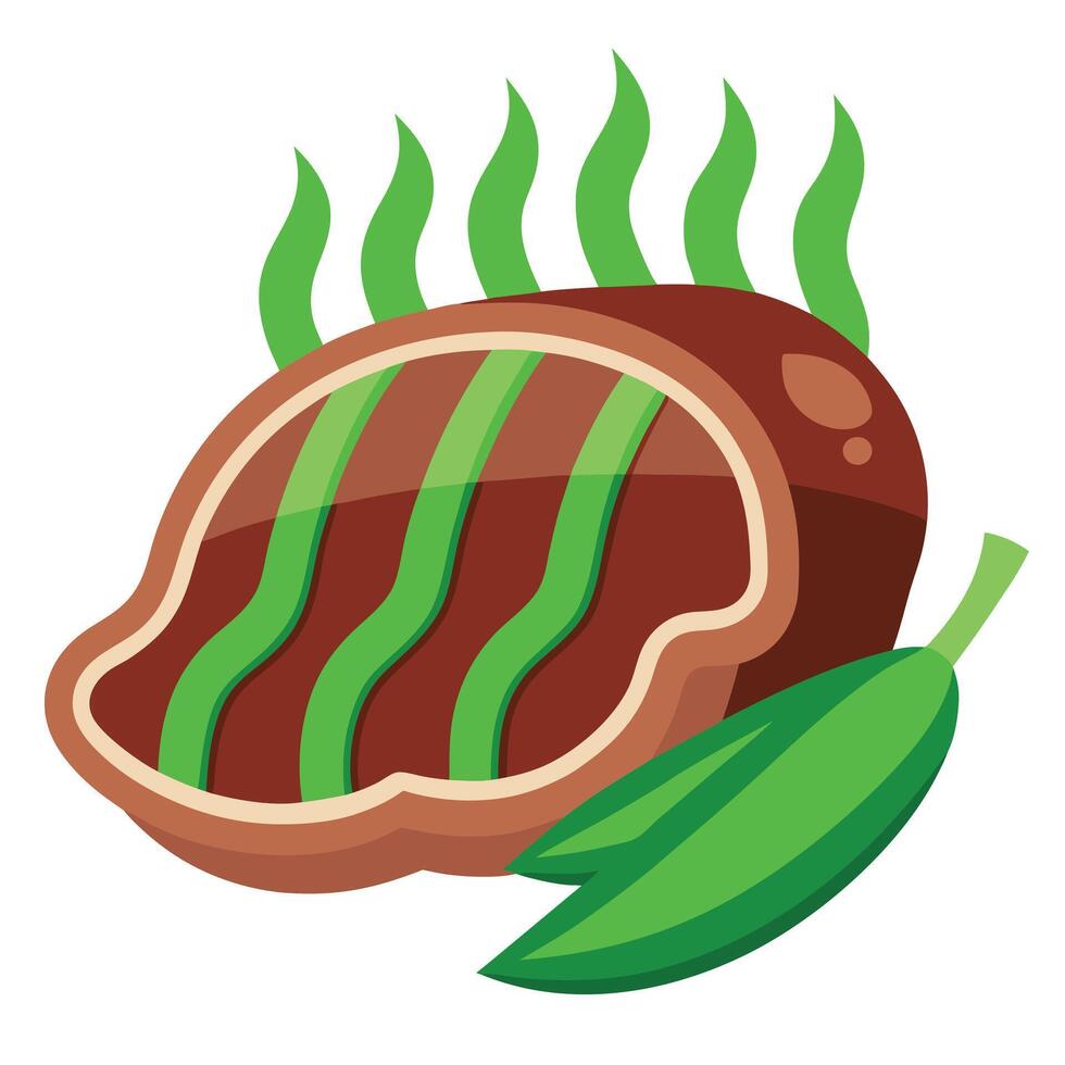 Brisket with Green Beans vector