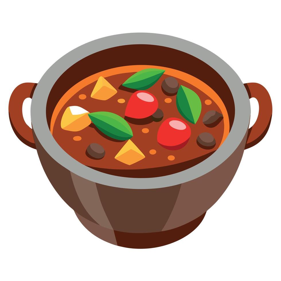 Beef stew with vegetables vector