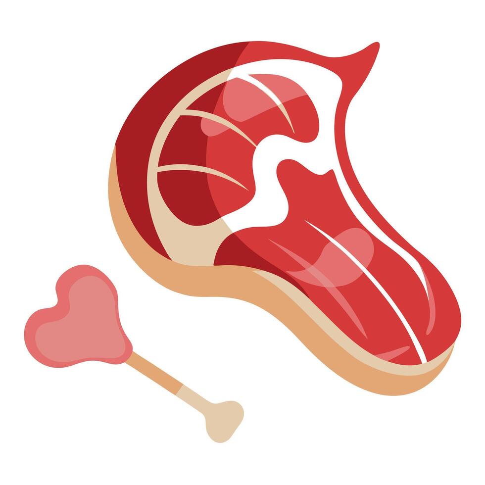 Ribs Steak Lamb with Bone vector