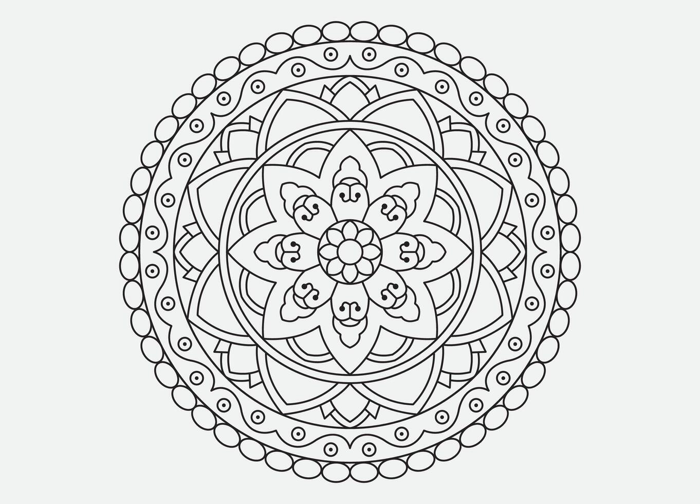 Tranquil Mandalas Color Your Way to Relaxation vector