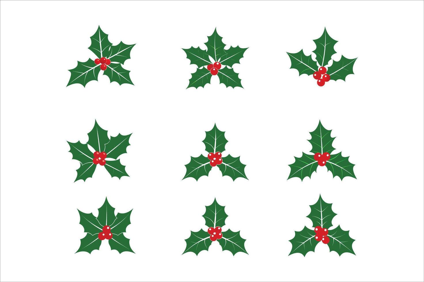 Christmas Berry set vector