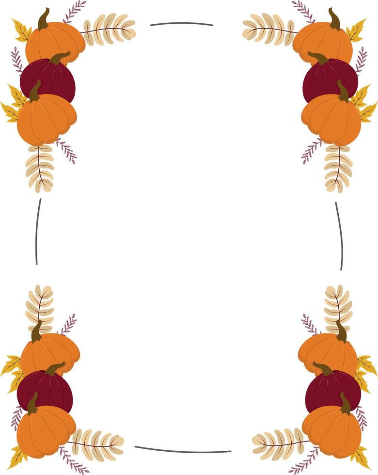 Thanksgiving vertical template for greeting card vector